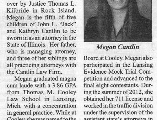 Megan Cantlin Joins Family’s Law Firm