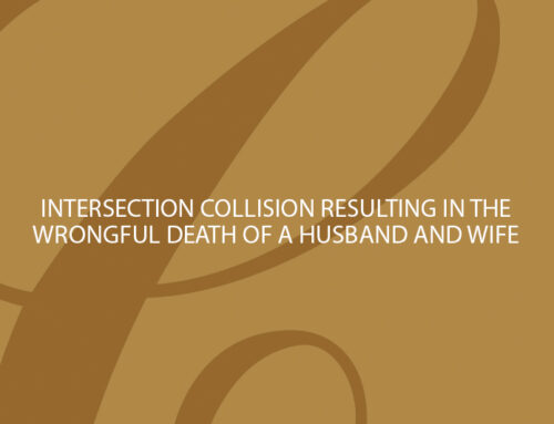 INTERSECTION COLLISION RESULTING IN THE WRONGFUL DEATH OF A HUSBAND AND WIFE